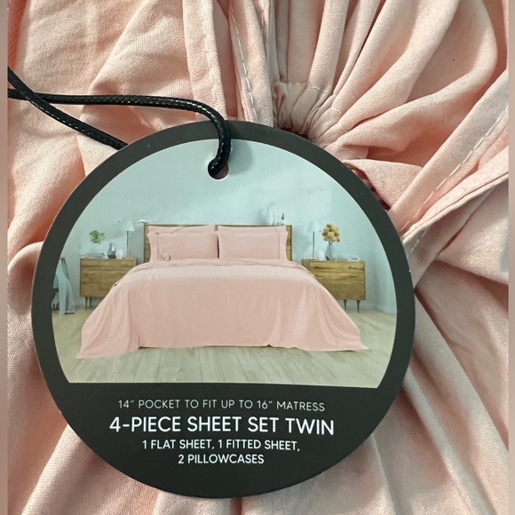 Buffalo David Bitton Washed Microfiber & Easy Care 4-Piece Twin Sheet Set NIP - Picture 4 of 5